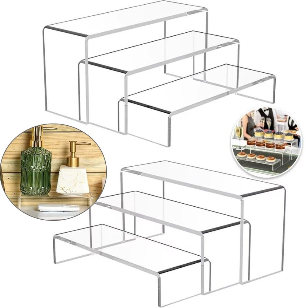 Stackable Structure Acrylic Display Stand Jewelry Earring Holder Living Room Decor