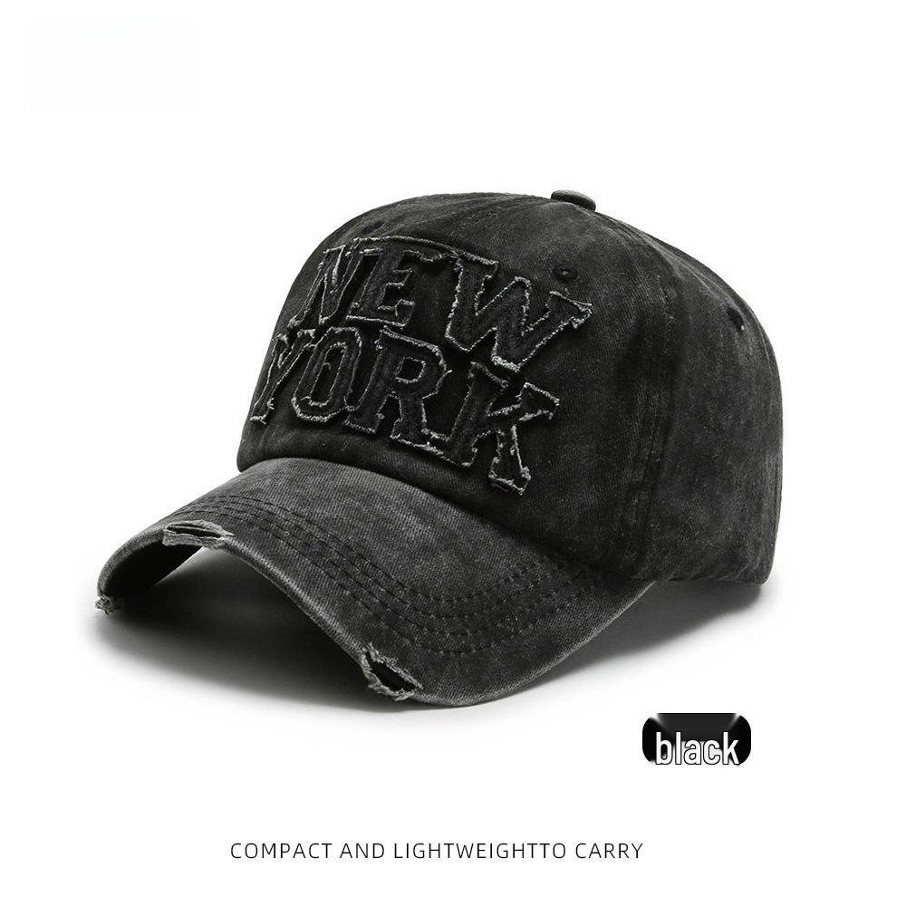 Retro American Embroidered Baseball Cap with UV Sun Protection