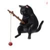 Fishing Cat Ornaments Aquarium Decoration Fish Landscaping Cartoon Cat Statue Mini Resin Figurine Home Decorations