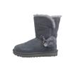 Classic Mini Sheepskin Warm Durable Mini Pendant Plush Mid-Calf Snow Boots Women Boots Blue Gray 1103765-GYS