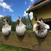 Фигурка Декоративная Курица с Фермы Садовое Украшение Стиль Забора Коттеджкор Дом Смоляной Поделка Патио Двор