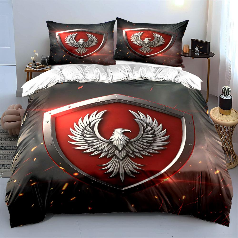 Eagle Shield Pattern Bedding Set Bedding Duvet Cover Set Duvet Cover Pillowcases (1 * Duvet Cover 2 * Pillowcases, without duvet insert)
