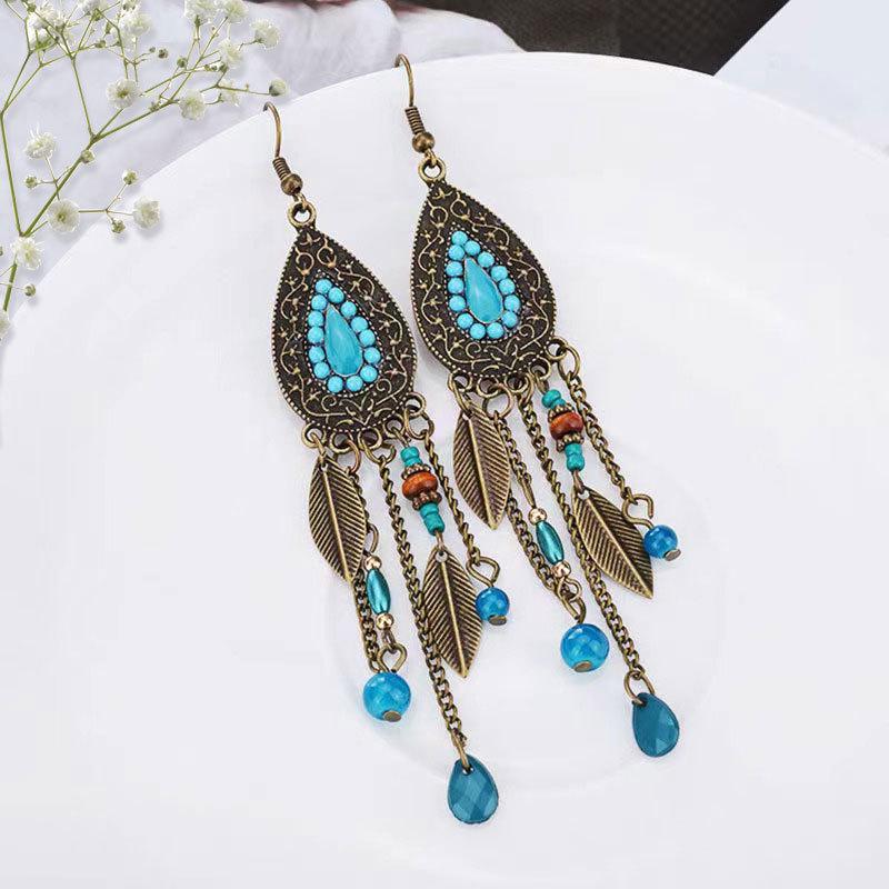 Bohemian Ethnic Tassel Earrings - Tribal Style for Holiday Travel Photography
