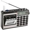 Tosho Boombox Radio FM with Playback and Recording Black TLS-8800 (AM/FM (Wide Compatible)) Built-in High-Sensitivity Sound-Picking Microphone,