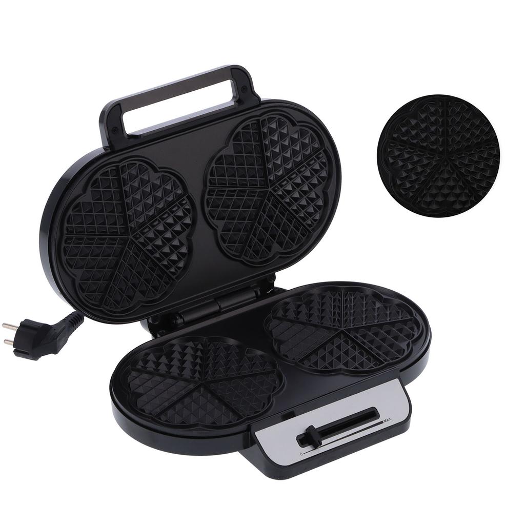 MultiFunction Breakfast Maker 1200W Double Plate NonStick Coating Waffle Maker for Food Making