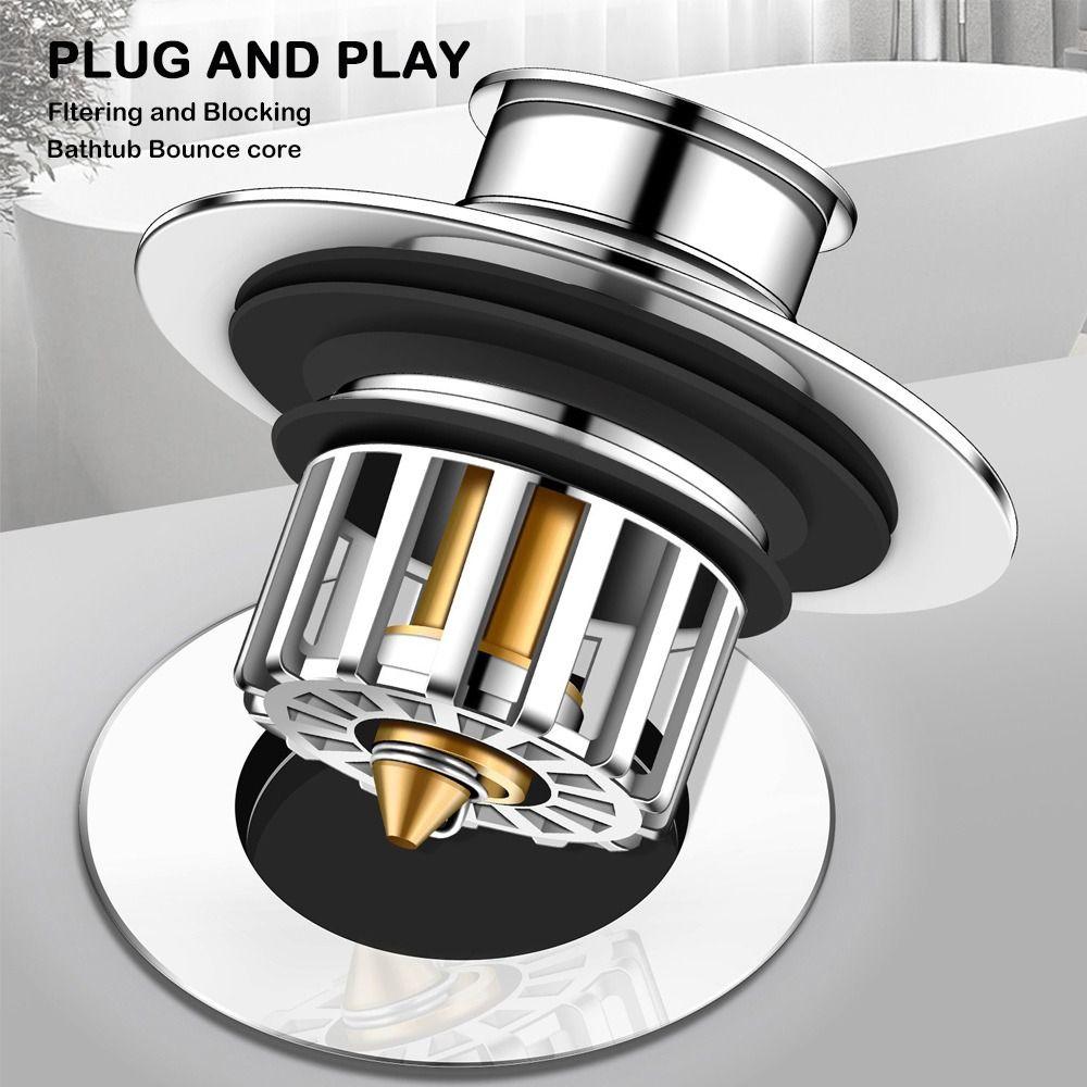 Drain Protector Bathtub Drain Stopper Pop-up Drain Plug Universal Drain Hair Catcher