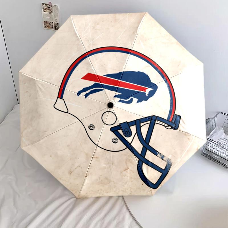 Узор Buffalo Bills, автоматический складной зонт, портативная и складная конструкция, 8 спиц, рождественский или день рождения подарок.