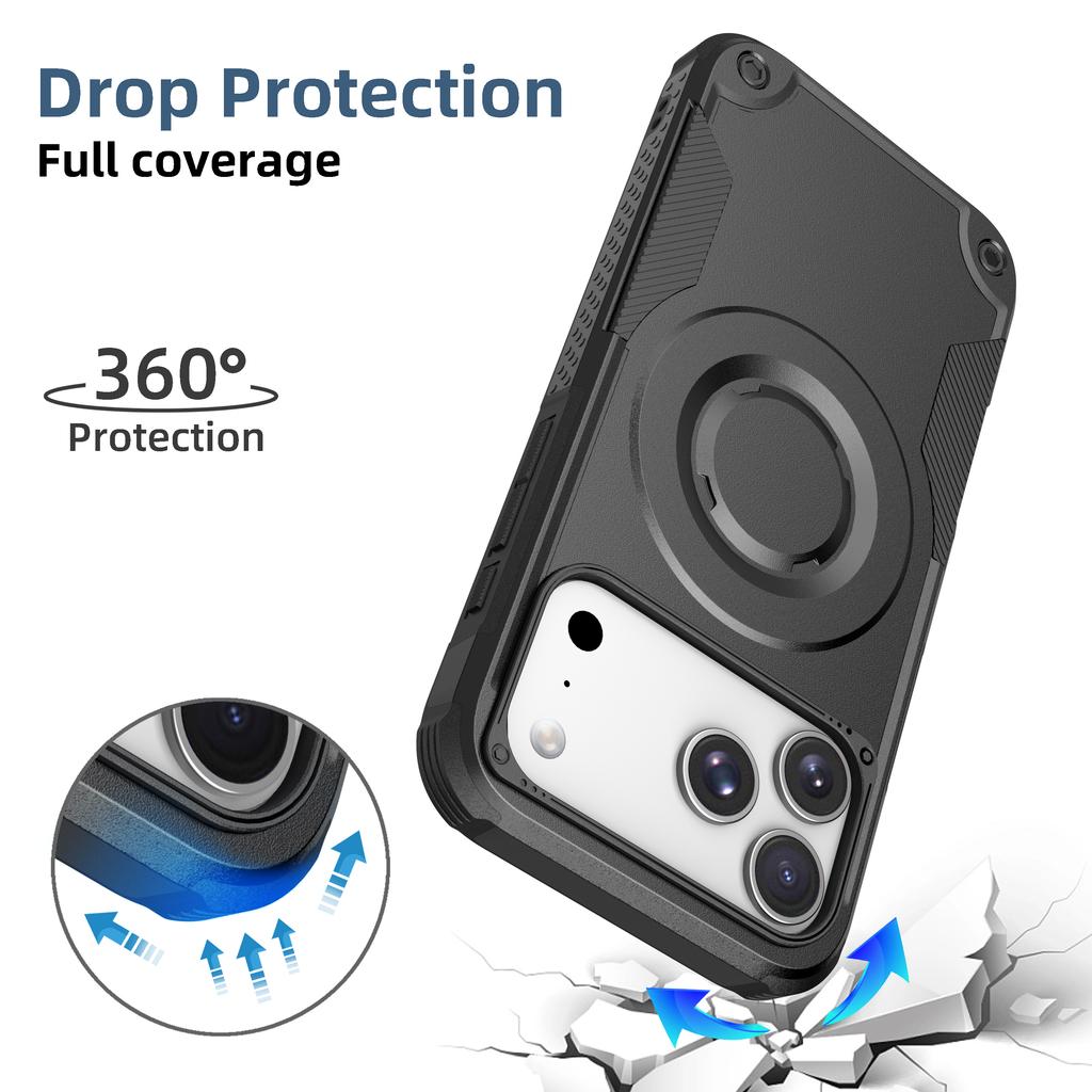 Военный ударопрочный чехол-броня для Iphone 17 Pro Max Iphone17 16 Iphone16 Pro Ударопрочный Магнитный Плотно прилегающий Чехлы-броня