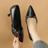 Fashion 2025Luxury Brand Designer Women Sandals Fashion Pointed Toe Buckle Strap Metal High Heeled Kitten Heel Elegant Single Shoes