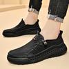 Fashion Men Casual Leather Loafers Handmade Outdoor Casual Trainers Fashion Driving Flats Leisure Walk Skateboard Footwear Comfy Sneaker