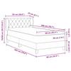 Box Spring Bed with Headboard Light Grey 90 x 200 cm Velvet