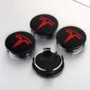 4Pcs 56mm Car Wheel Center Hub Caps Badge Sticker Accessories For Tesla Model 3 Roadster Model Y Model S Model X Cybertruck Semi