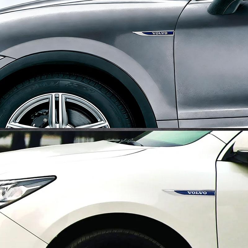 fqshd6 2PCS Car Accessory Side Doors Blade Car Stickers Car Accessories For Volvo Rdesign Polestar AWD V50 S60 XC60 S40 XC40 XC90 V60