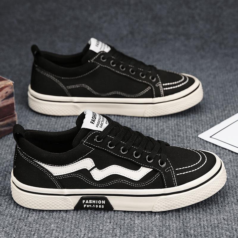 Весенние дышащие парусиновые туфли, новые высокие повседневные туфли, мужские универсальные туфли на шнуровке с мягкой подошвой, мужские туфли на плоской подошве