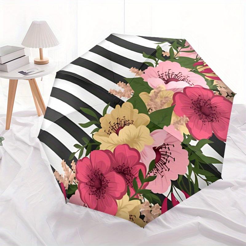 1pc Floral Bouquet Automatic Open/Close Umbrella, Ideal Fan Gift for Birthday, Christmas, Trendy Fashion yy250828103
