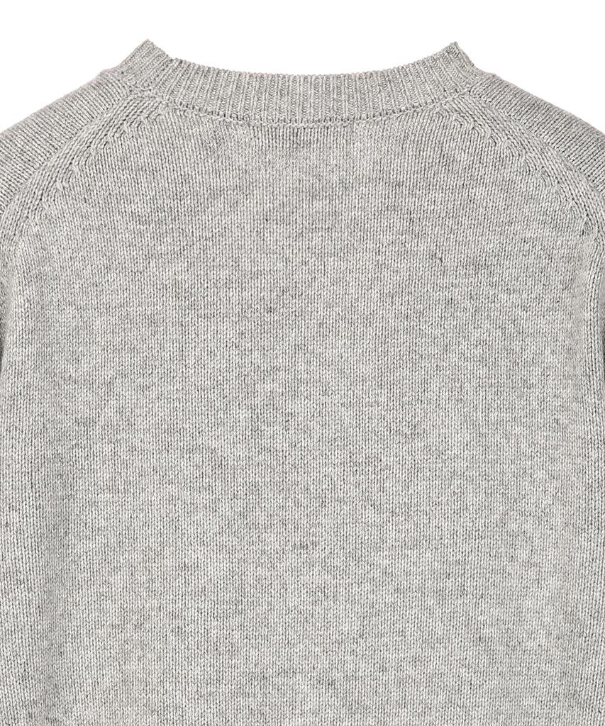 IL CORSO Вязаный свитер с круглым вырезом из смесовой шерсти Светло-серый