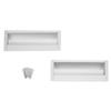 2pcs Household Aluminum Alloy Pull Handle Furniture Drawer Wardrobe Cabinet Recessed Handle
