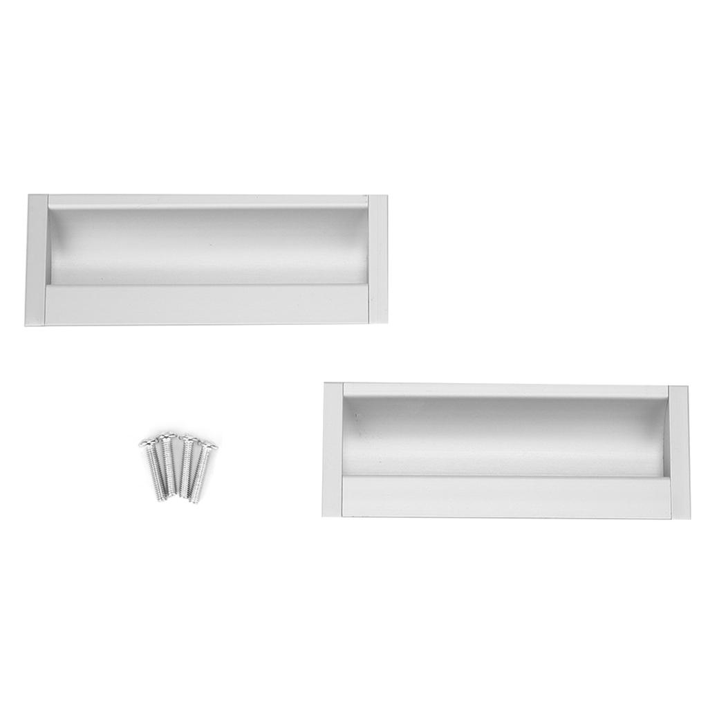 2pcs Household Aluminum Alloy Pull Handle Furniture Drawer Wardrobe Cabinet Recessed Handle