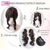 Double Ponytail Synthetic Wig for Women Lolita Clip-On Style Double Ponytail Wig Suitable for Role Playing Christmas Halloween
