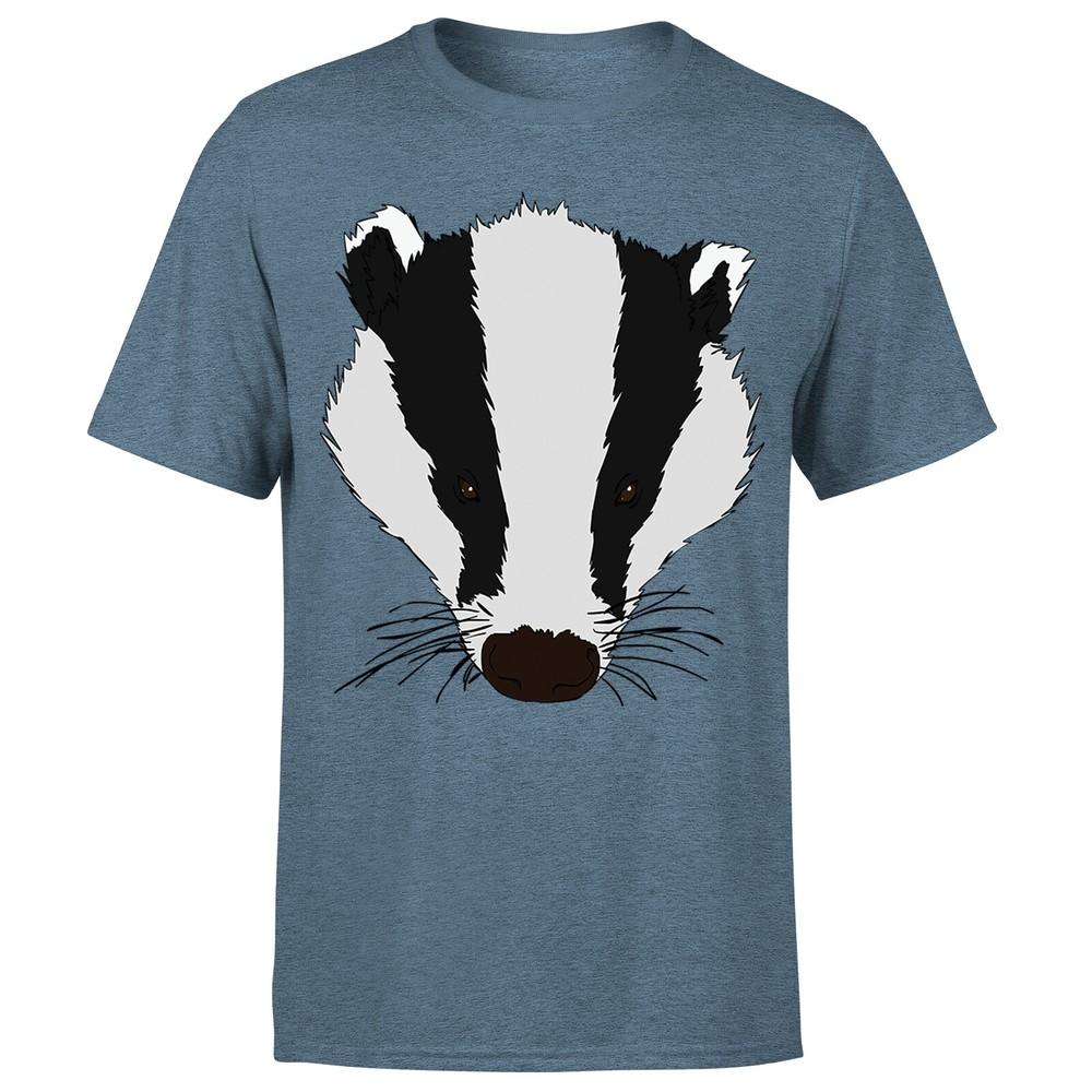 Badger Animal Face Ani Mates Unisexs Funny Novelty TShirt OrP1A2