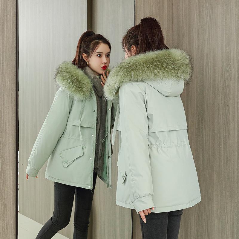 Winter Cotton-padded Jacket Fashion Korean Version Waist Tooling Jacket Women's Cotton-padded Clothing