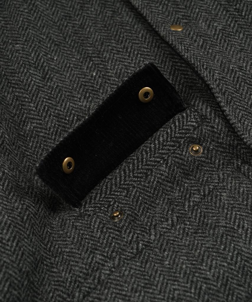 FRIZMWORKS Herringbone Wool Hunting Jacket _ Gray Black