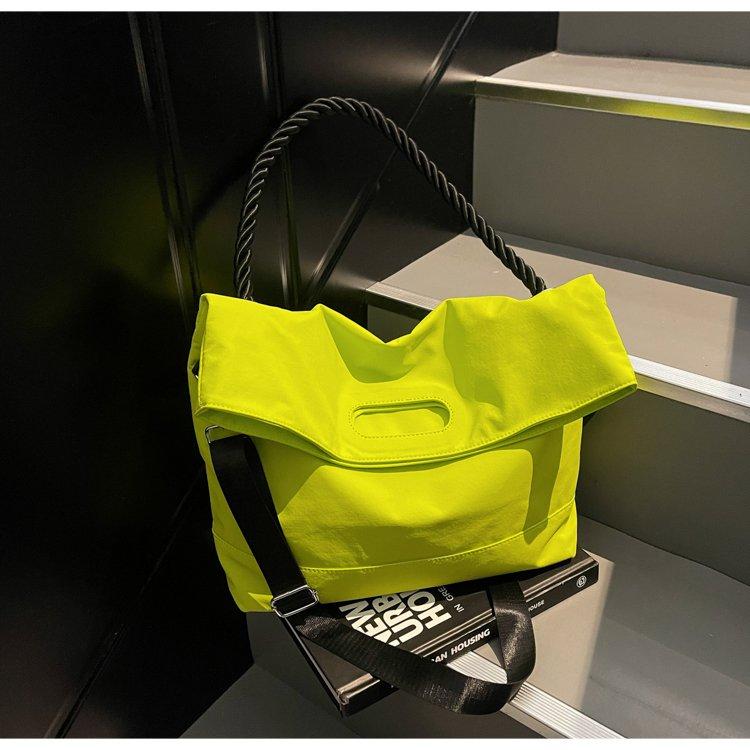 Large Capacity Tote Bag, Thick Rope Bag, Messenger Bag, Versatile Commuting Fashion One Shoulder Crossbody Bag Women's Bag