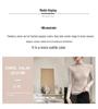 Women's Ribbed Cashmere Sweater: Half-High Neck, Slim-Fit, AW24 Collection, Warm Wool Knit Base Layer.