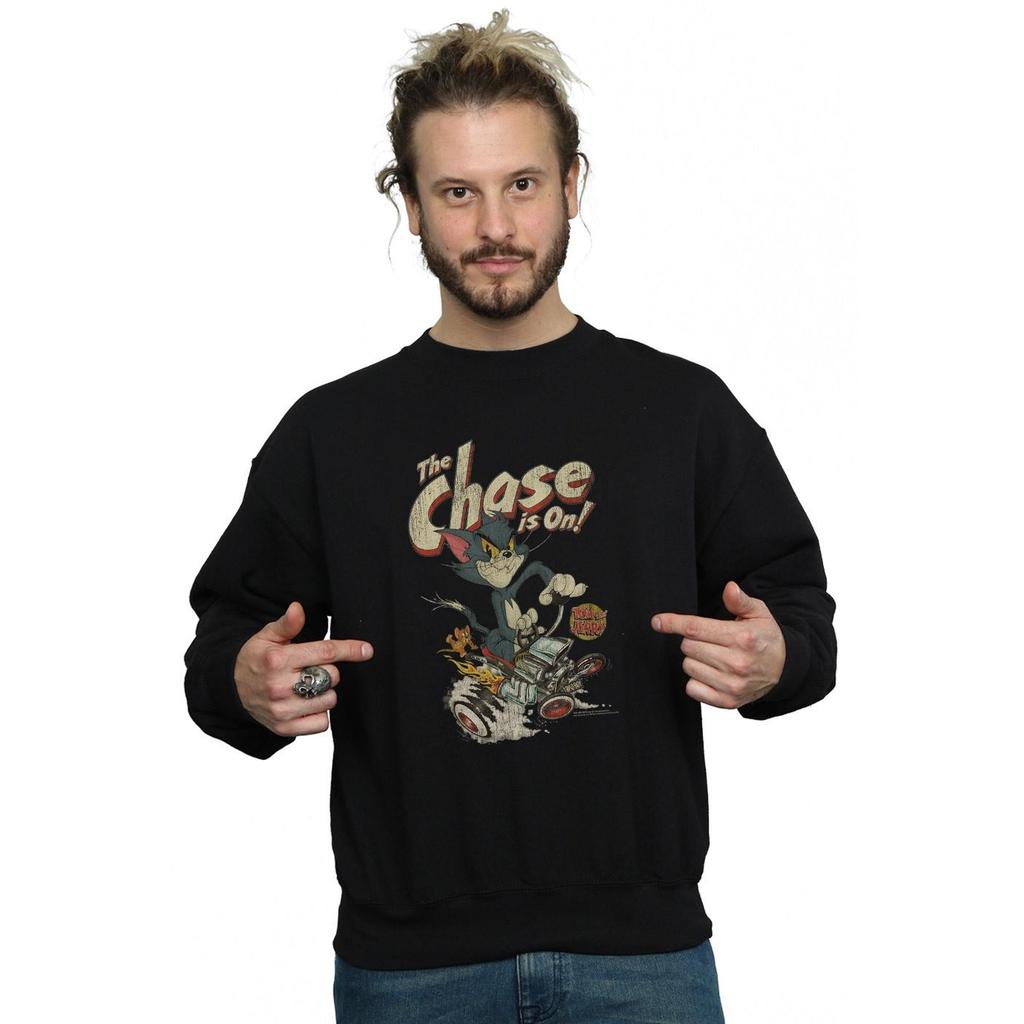 Tom and Jerry Mens The Chase Is On Sweatshirt