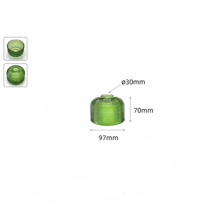 Прозрачный матовый абажур с отверстием 30 мм E14, сменный стеклянный абажур с отверстием 3 см зеленого и янтарного цвета для настенных светильников E12 Candle