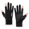 Outdoor Sports Sun Protection Anti-UV Riding Gloves Ice Silk Gloves Five-Fingers Driving Gloves