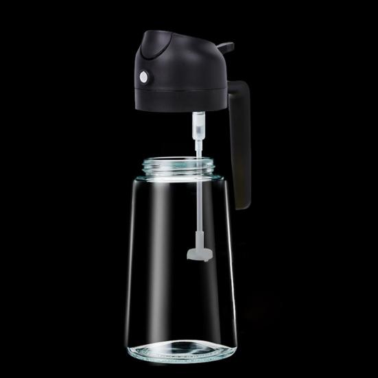 470 мл распылитель масла 2 в 1 прозрачный толстый герметичный большой емкости эргономичная ручка диспенсер для оливкового масла бутылка распылительная насадка пищевой класс