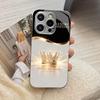 Простой Чехол-Корона в Роскошном Стиле для funda iphone для iphone 17 pro max чехол стекло для iPhone 17 16 15 14 13pm Pro Plus