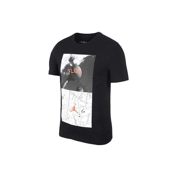 Air Jordan Photo Print Short Sleeve T-Shirt Men Tops Black BV5459-010