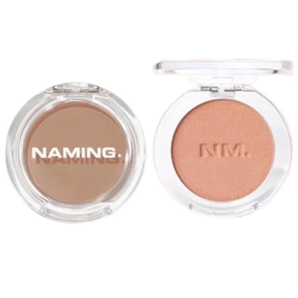 NAMING Fluffy Warm-Tone Swatched Powder Blusher Toast + Teak