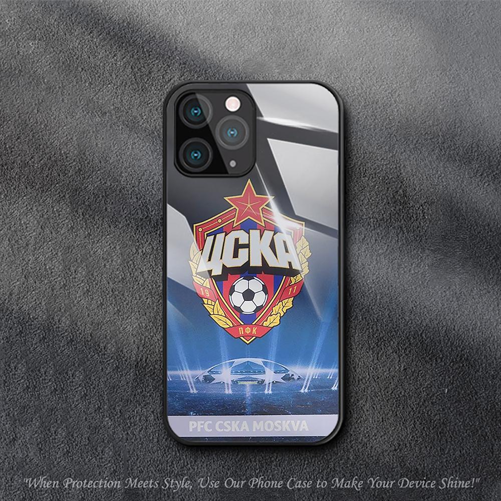 Футбольный Клуб ПФК ЦСКА Москва Чехол Для iPhone Samsung Galaxy Redmi Note S 17 16 15 14 13 20 24 25 54 Pro Max Ultra Fe Air Закаленное Стекло