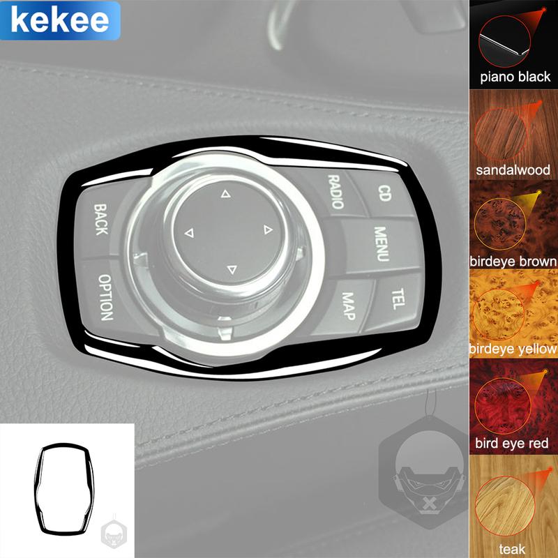For BMW M6 E63 E64 2004-2010 Gear Shift Box Multimedia Radio Frame Cover Piano Black Stickers Car Sticker Interior Accessories