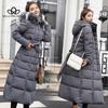 Women's Winter New Korean-style Long Over-the-Knee Cotton-padded Jacket Women's Big Wool Collar Slim-fit Thickened Cotton-padded Jacket for Women