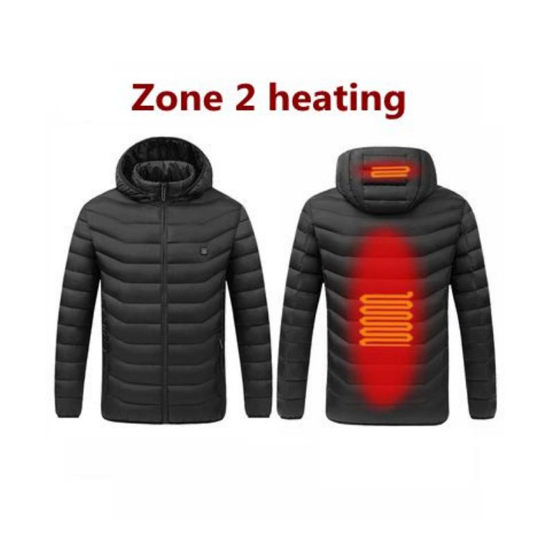 Электрический USB-отопление, мужская куртка с зимним термостатом, тканевое пальто с подогревом и капюшоном, теплое