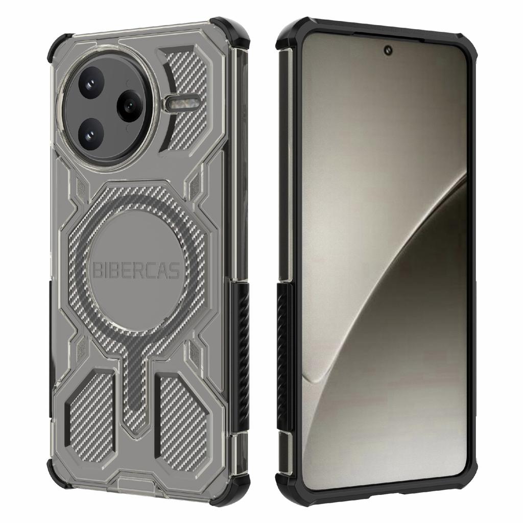 BIBERCAS J-16 Transparent Series For Xiaomi Poco F7 Ultra 5G/Redmi K80 Pro 5G Case Compatible with MagSafe TPU+PC Phone Cover