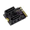 Адаптер-карта PCIe 3.0 M.2 NGFF с ключом A+E на SATA (2 карты), 6 Гбит/с, с чипом JMB582, для SSD типоразмера 2230 в ПК-серверах.