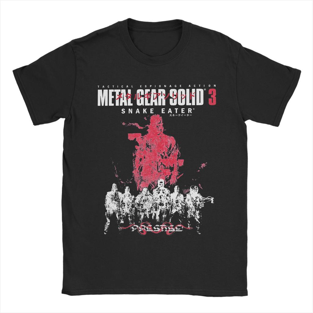 Мужские и женские футболки Metal Gear Solid «Лучший босс» (MGS), 100% хлопок, классная футболка с коротким рукавом и круглым вырезом.