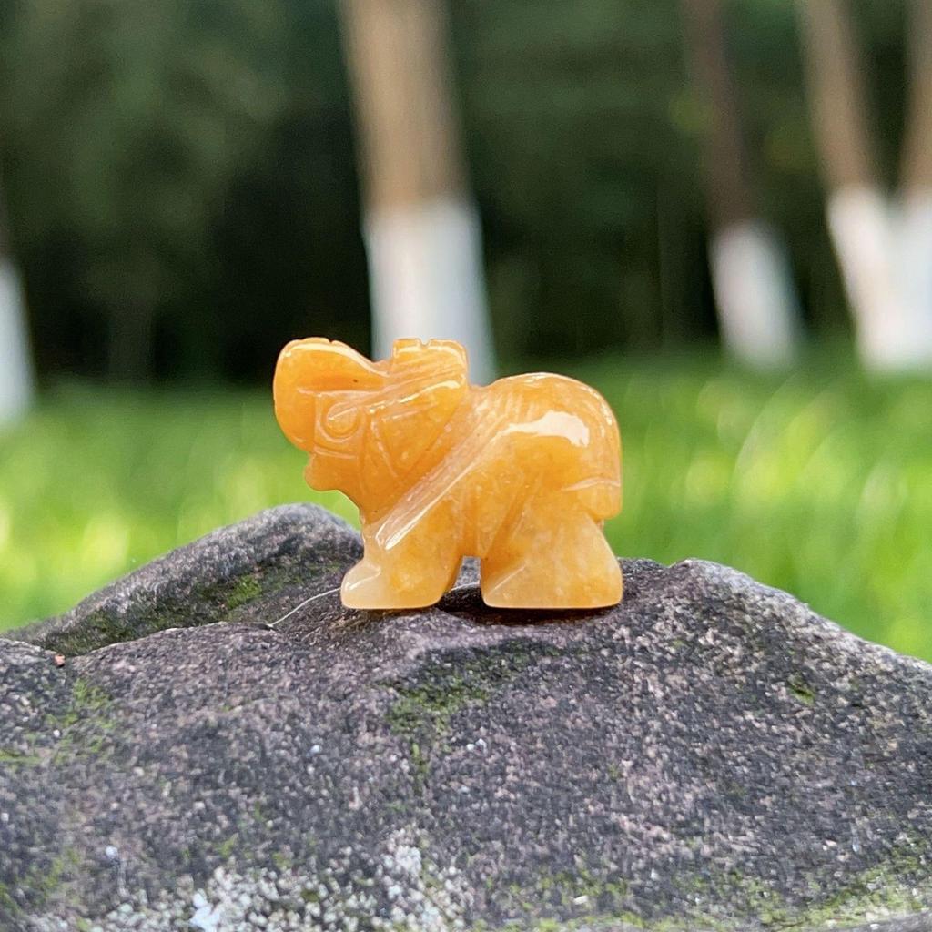 Мини-слон из натурального хрустального агата для детского научного образования
