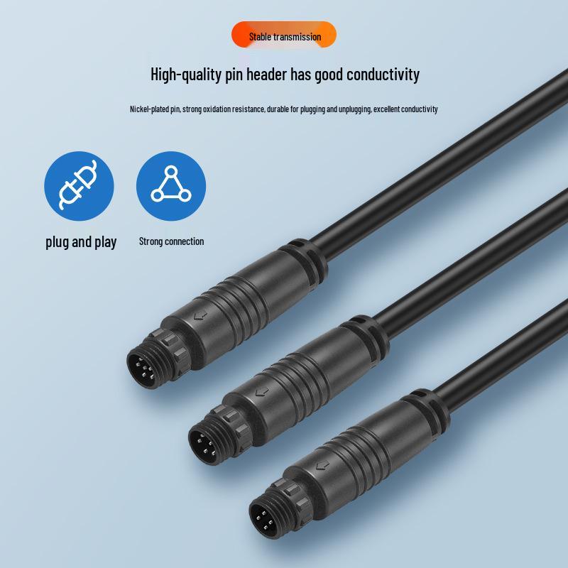 KEBAOLONG M8 Aviation Plug IP67 Waterproof Connector for Electric Motorcycle and Car Sensor Signal Line.