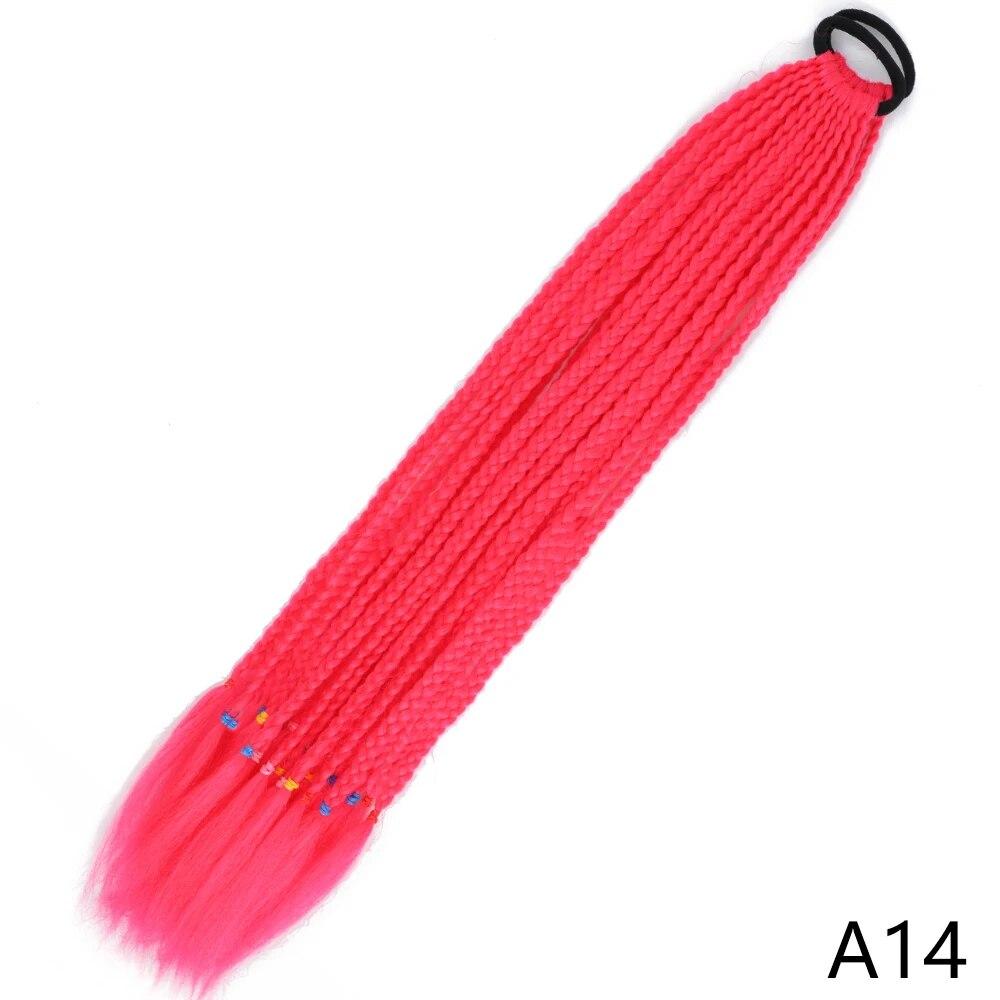 MISS WIG Синтетический градиент цвета, грязный плетеный хвост, 65 см, эластичная резинка, плетение, конский хвост, наращивание волос для женщин и девочек