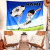 Personalized Captain Tsubasa Dream Team Background Tapestry,Custom Name Birthday Party,Multifunctional Wall Decoration for Home Decor,Various Occasion