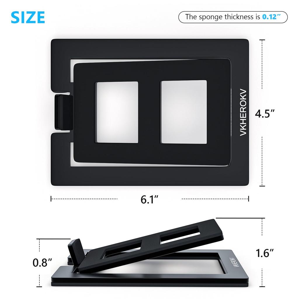 KK Cable Desktop Speaker PC Desktop Speaker Stands x 4cm C-01 Stands, Speaker/Small (Pair) Length 15.5cm Width 11.5cm Height C-01 (Black)