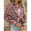 Plaid Shirt Women Autumn Long Sleeve Top Female Vintage Fashion Single Breasted Blouse Ladies Preppy Style Loose Check Shirts