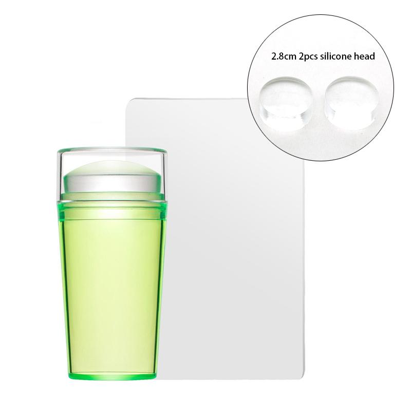 Пластины для штамповки ногтей Pure Clear Jelly Nail Art Stamper Scraper Set Print Silicone Marshmallow Design Маникюрные аксессуары Инструмент