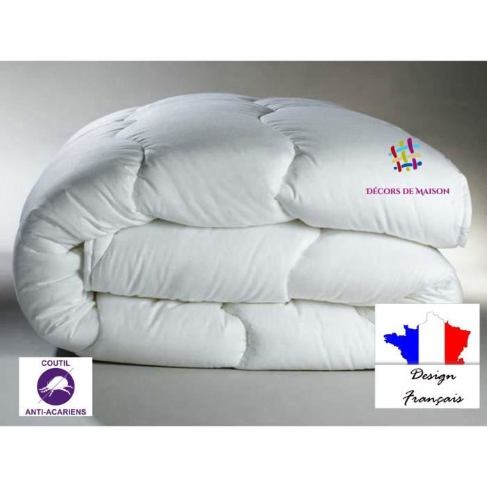 Couette - FABRICATION FRANÇAIS - 220x240cm - Blanc - Livraison Gratuite